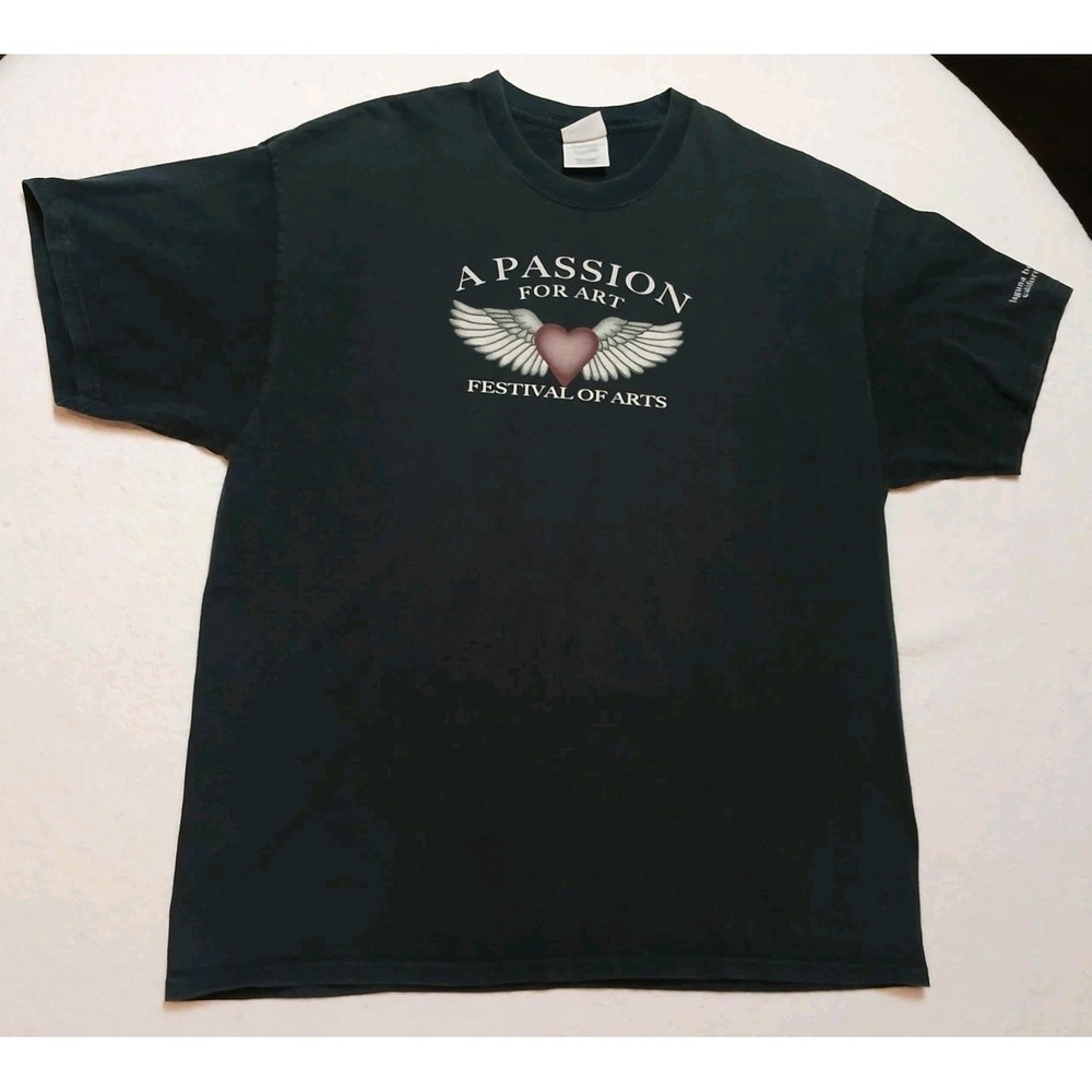 Vintage 2006 Laguna Beach Festival Of Arts Shirt XL Black Passion For Art Y2K